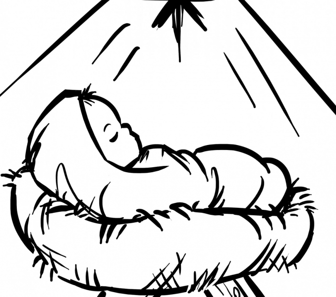 Baby Jesus Coloring Pages Printable Kids Coloring 678x600 Baby Jesus Coloring Pages Printable Kids Coloring