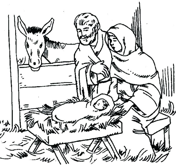 Baby Jesus In A Manger Colouring Pages Nativity Coloring Page 736x696 Baby Jesus In A Manger Colouring Pages Nativity Coloring Page