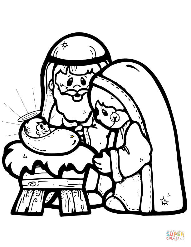 612x792 Manger Scene Coloring Page Nativity Scene Coloring Page Free