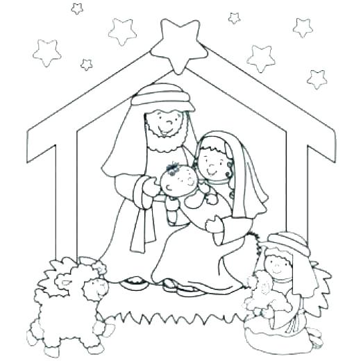 Free Nativity Coloring Pages Nativity Color Page Idea Nativity 520x520 Free Nativity Coloring Pages Nativity Color Page Idea Nativity