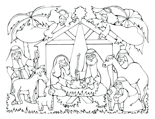 Manger Coloring Pages Color Therapy Law Attraction Nativity Scene 600x460 Manger Coloring Pages Color Therapy Law Attraction Nativity Scene