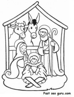 Printable Christmas Jesus In The Manger Coloring Pages 257x338 Printable Christmas Jesus In The Manger Coloring Pages