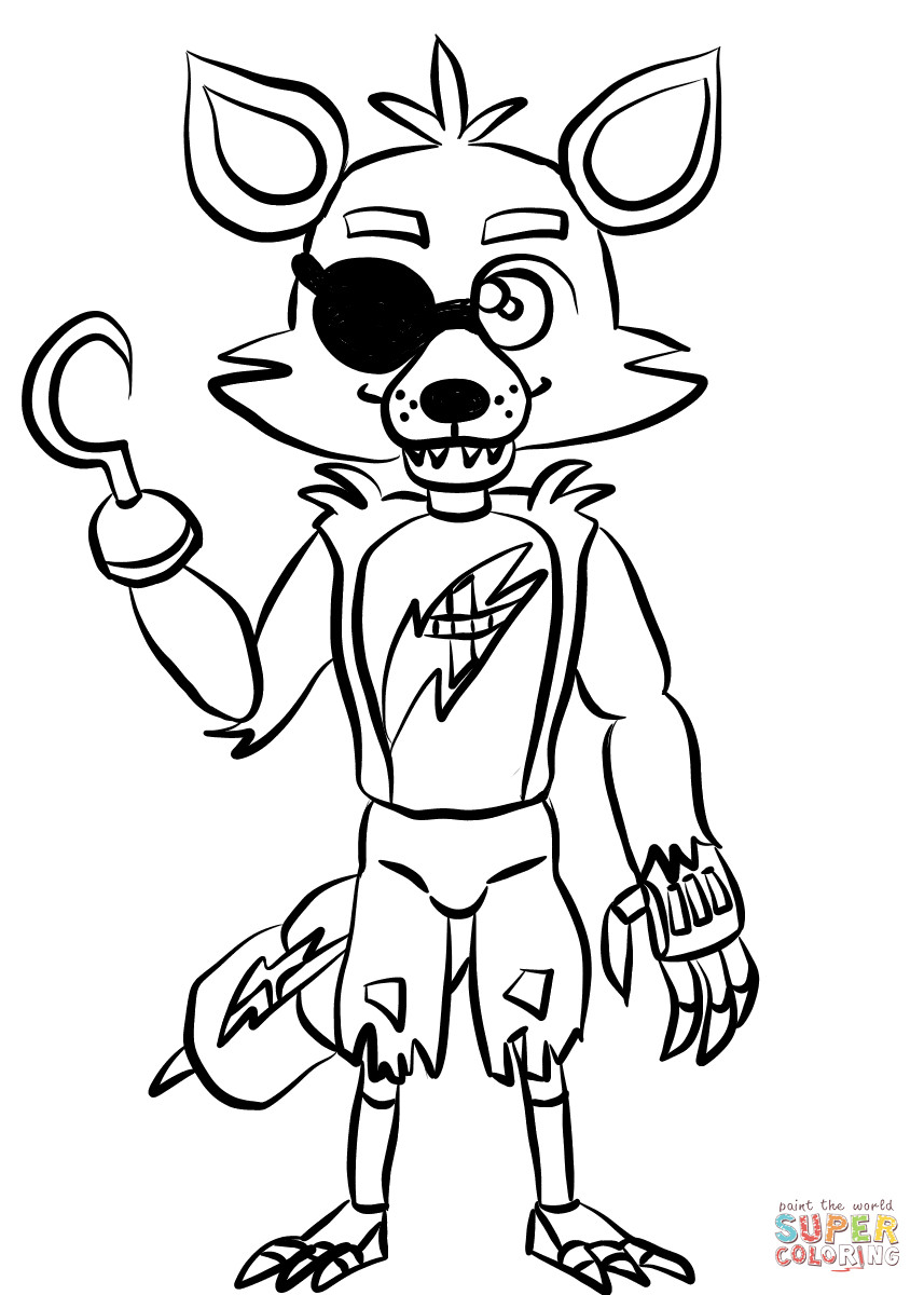 Foxy And Mangle Coloring Pages 857x1200 Foxy And Mangle Coloring Pages
