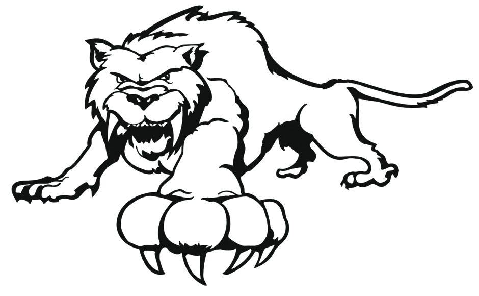 940x580 White Tiger Coloring Pages Clip Art Of A Black And White Coloring