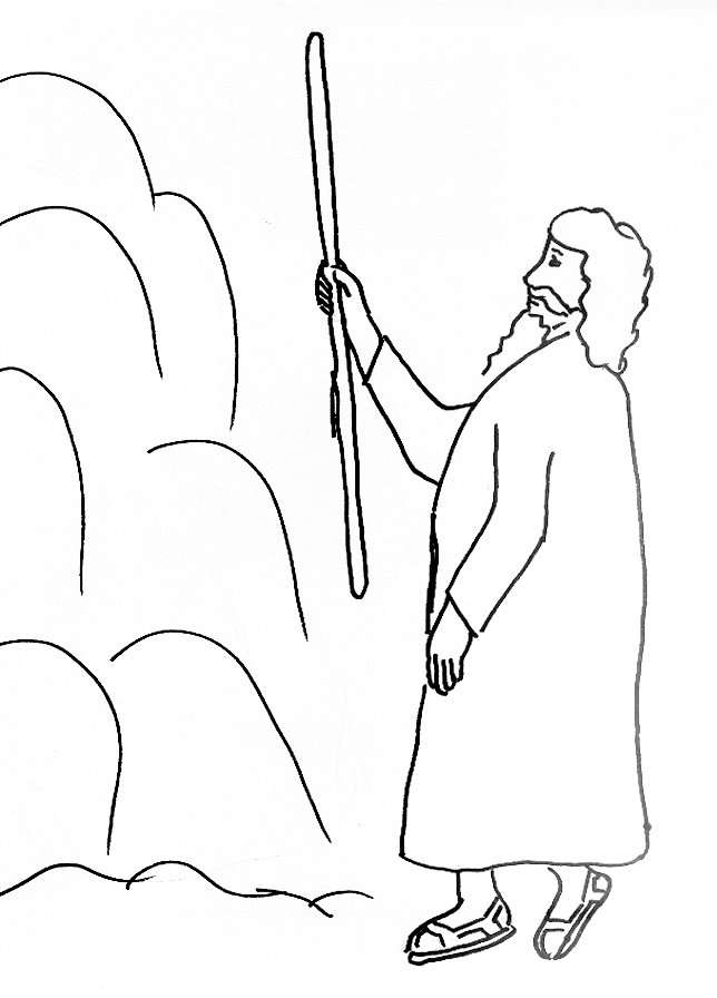 644x896 Bible Story Coloring Page For Moses And Water In The Wilderness