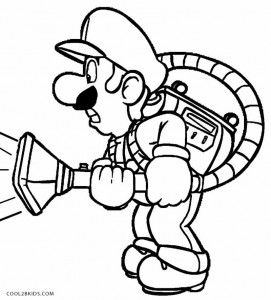 271x300 Luigi Mansion Coloring Pages Coloring Pages Luigi