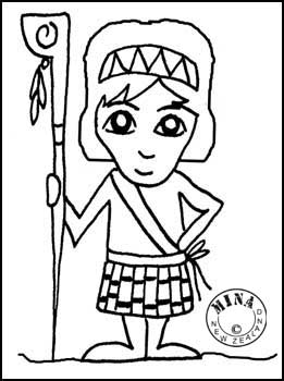 261x350 Maori Boy Colouring Page Maori Printables