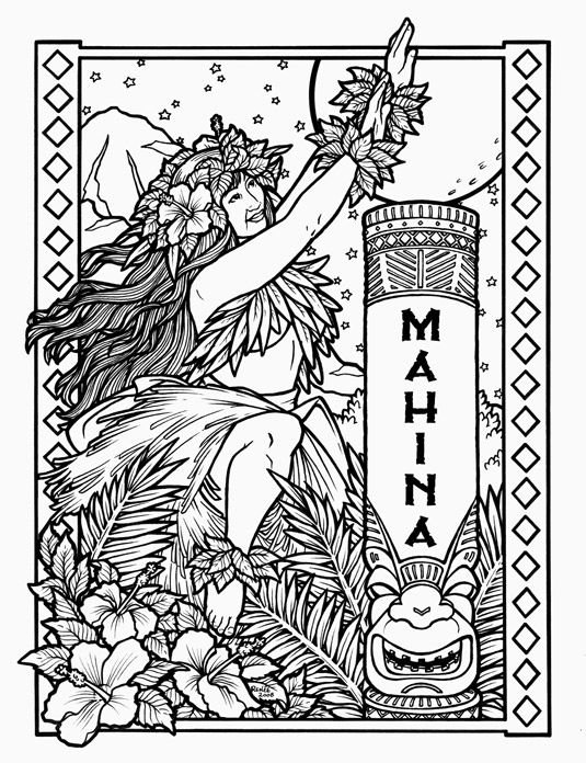 535x696 Polynesian Coloring Pages