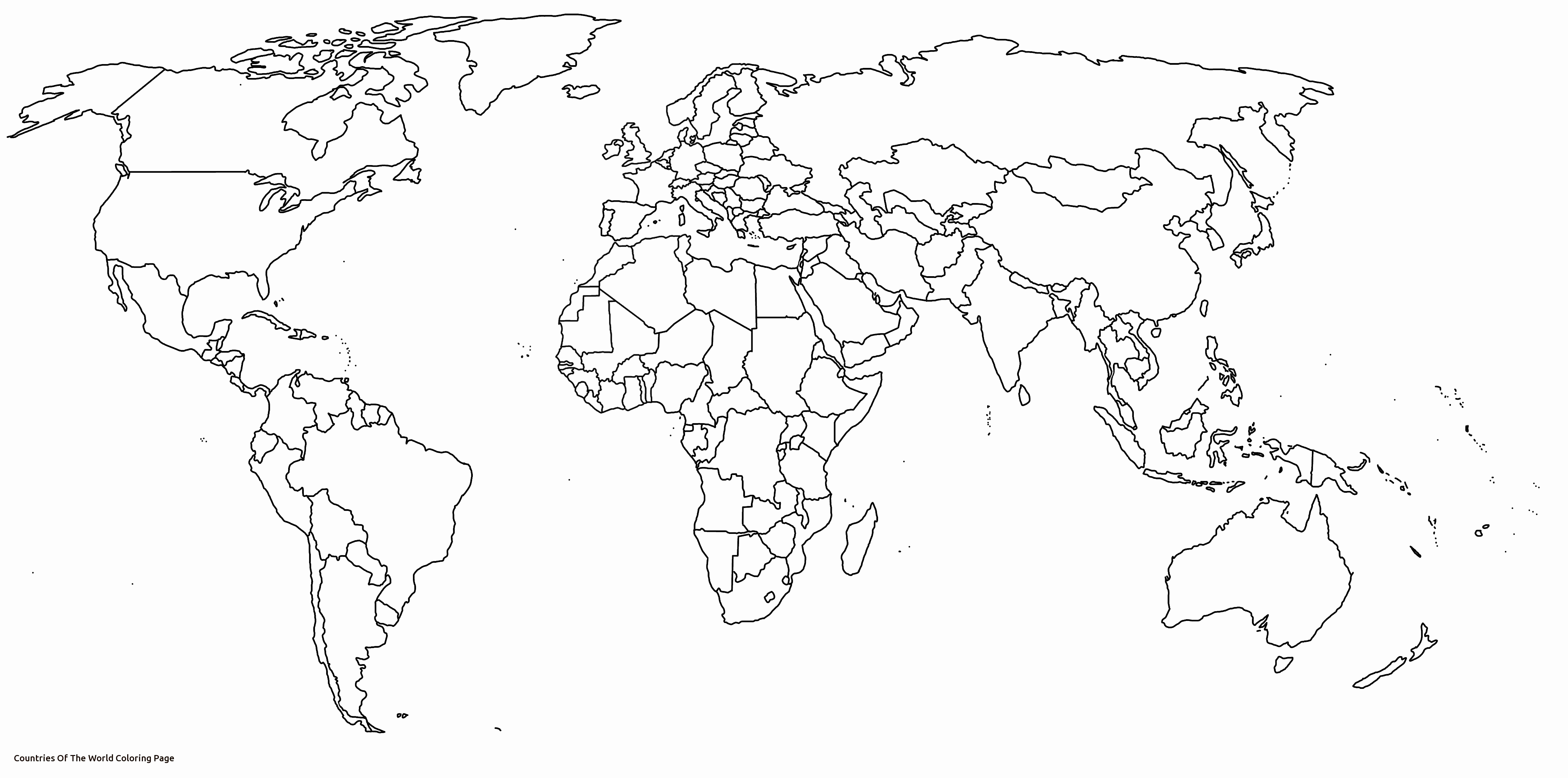 Map World Coloring Page New Free Printable World Map Coloring 4500x2234 Map World Coloring Page New Free Printable World Map Coloring