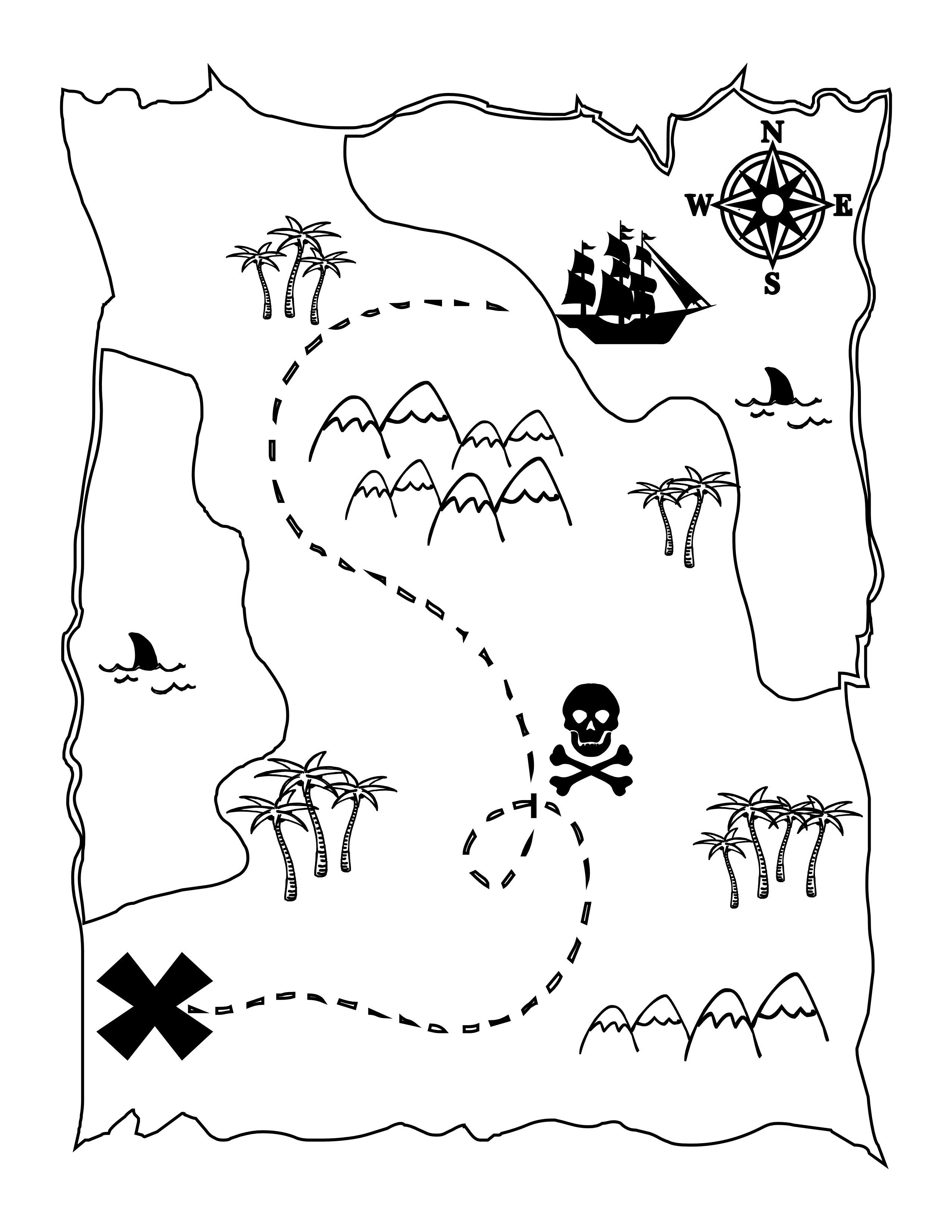 Free Printable Pirate Map A Fun Coloring Page For The Kids 2550x3300 Free Printable Pirate Map A Fun Coloring Page For The Kids