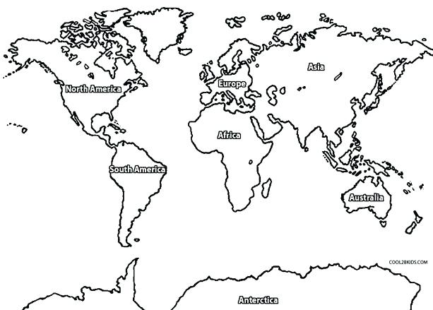 World Map Coloring Pages World Map Coloring Page With Labels World 613x439 World Map Coloring Pages World Map Coloring Page With Labels World