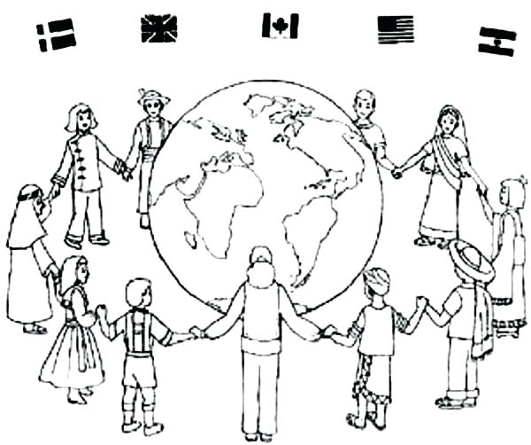Children Of The World Coloring Pages Children All Around The D 600x502 Children Of The World Coloring Pages Children All Around The D