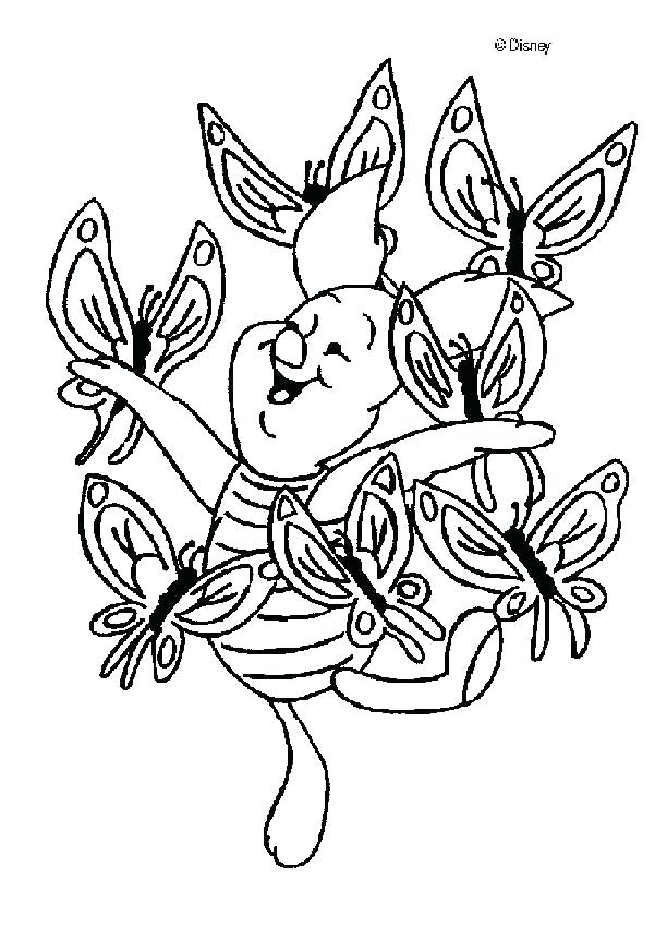 Piglet Coloring Pages Piglet With A Butterfly Coloring Page 601x850 Piglet Coloring Pages Piglet With A Butterfly Coloring Page
