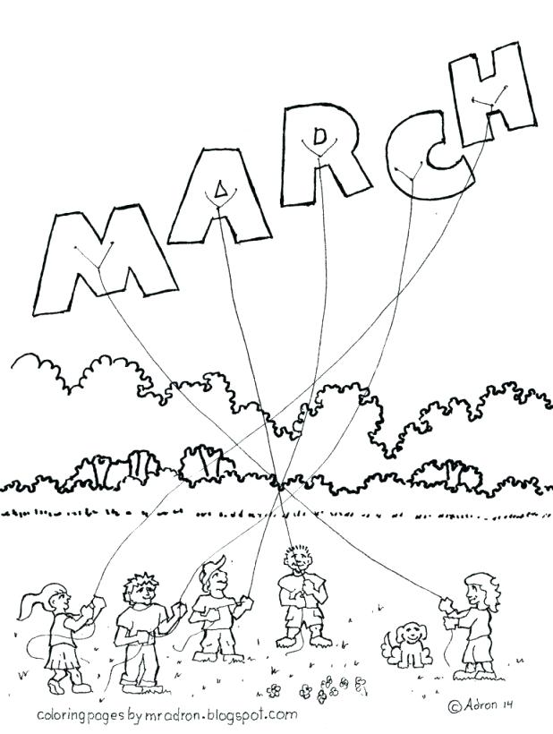 618x820 March Color By Unique March Coloring Pages