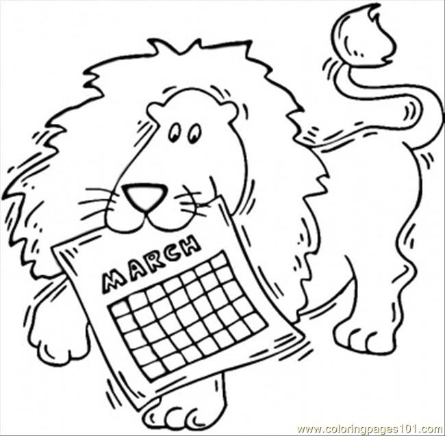 650x637 March Coloring Page