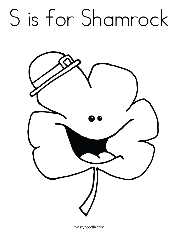 685x886 S Is For Shamrock Coloring Page