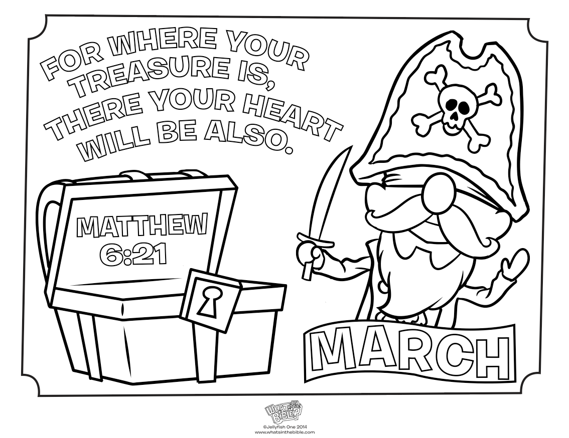 1134x874 Unparalleled Month Of March Coloring Pages Treasure Page Matthew 6