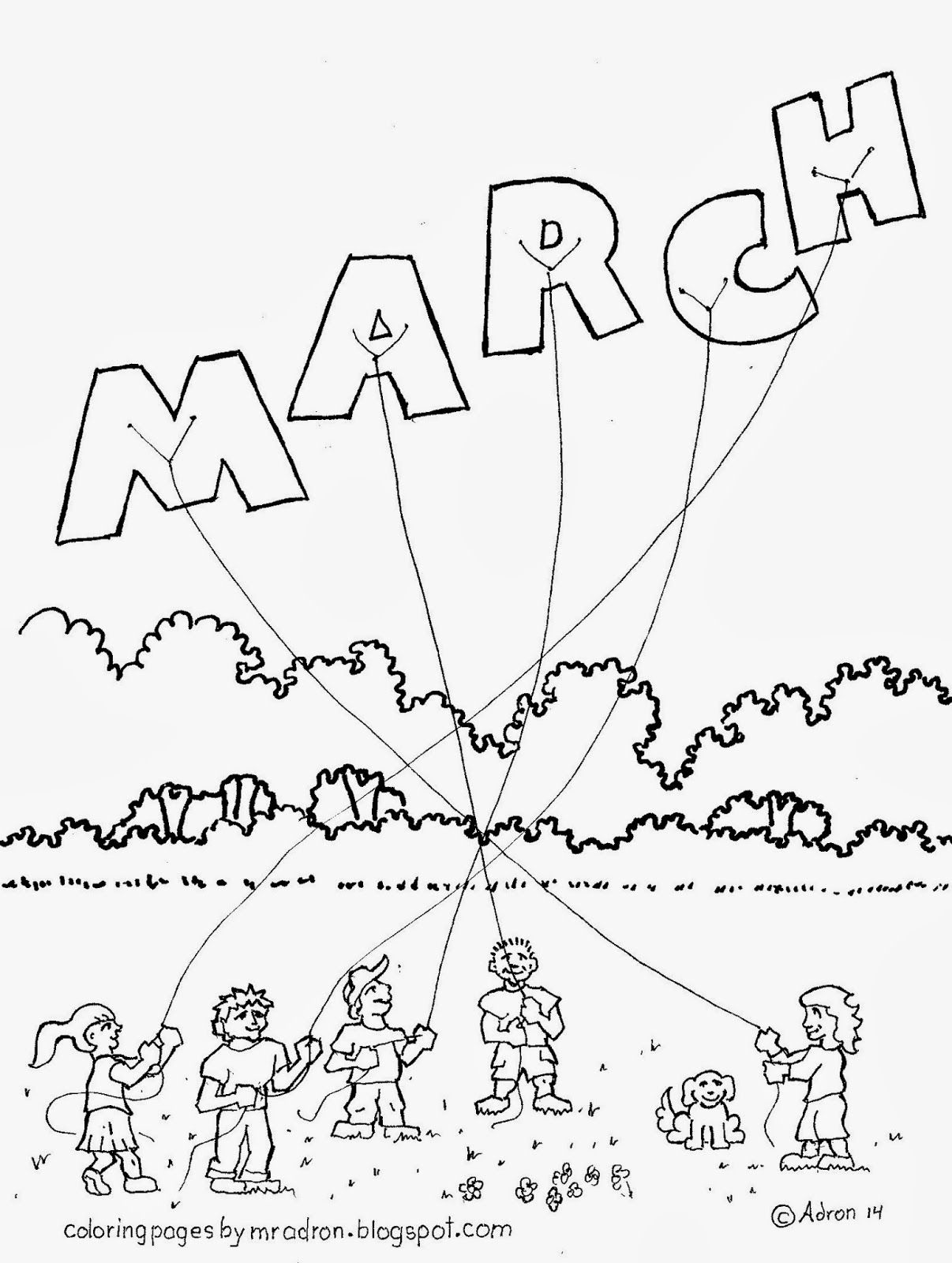 1206x1600 Challenge Month Of March Coloring Pages Free P
