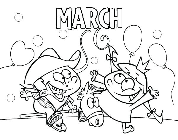 600x470 March Coloring Pages Printable March Coloring Page Coloring Page