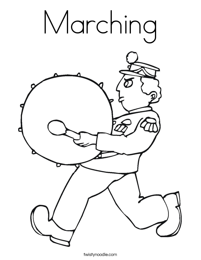 685x886 Marching Coloring Page