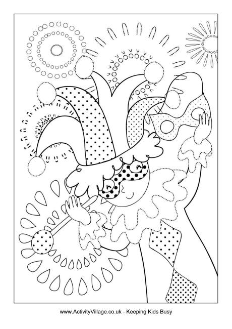 460x650 Mardi Gras Coloring Pages