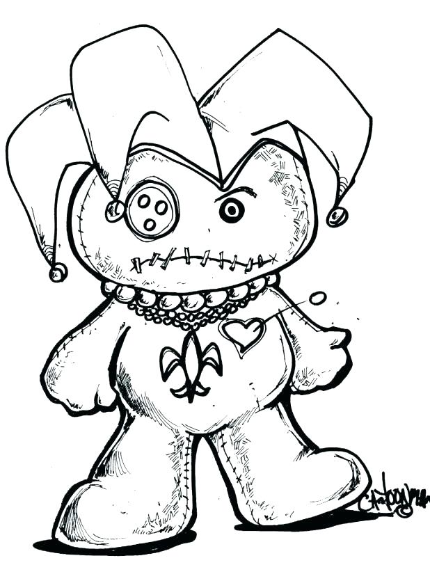618x812 Mardi Gras Coloring Pages Coloring Sheets Voodoo Doll By