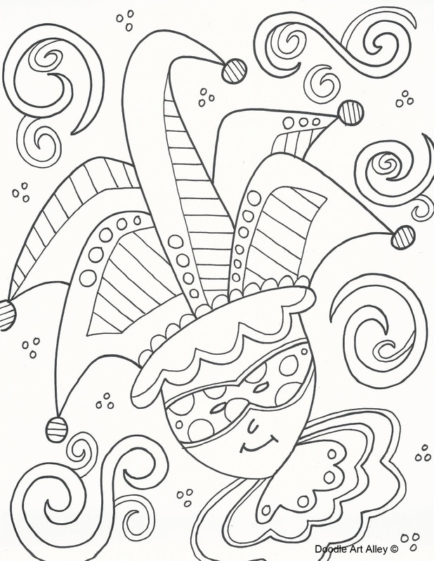 618x800 Mardi Gras Coloring Pages