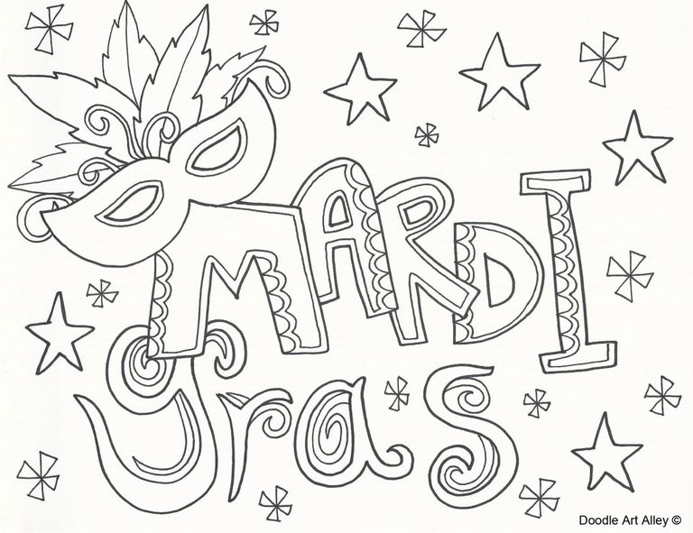 768x591 Mardi Gras Coloring Sheet Mardi Gras Coloring Pages 8245 Free