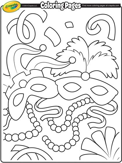 420x560 Mardi gras coloring pages Mardi Gras Coloring Page Carnevale