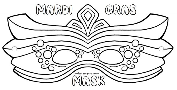 Free Printable Mardi Gras Mask Coloring Pages Crafts For Kids 600x307 Free Printable Mardi Gras Mask Coloring Pages Crafts For Kids