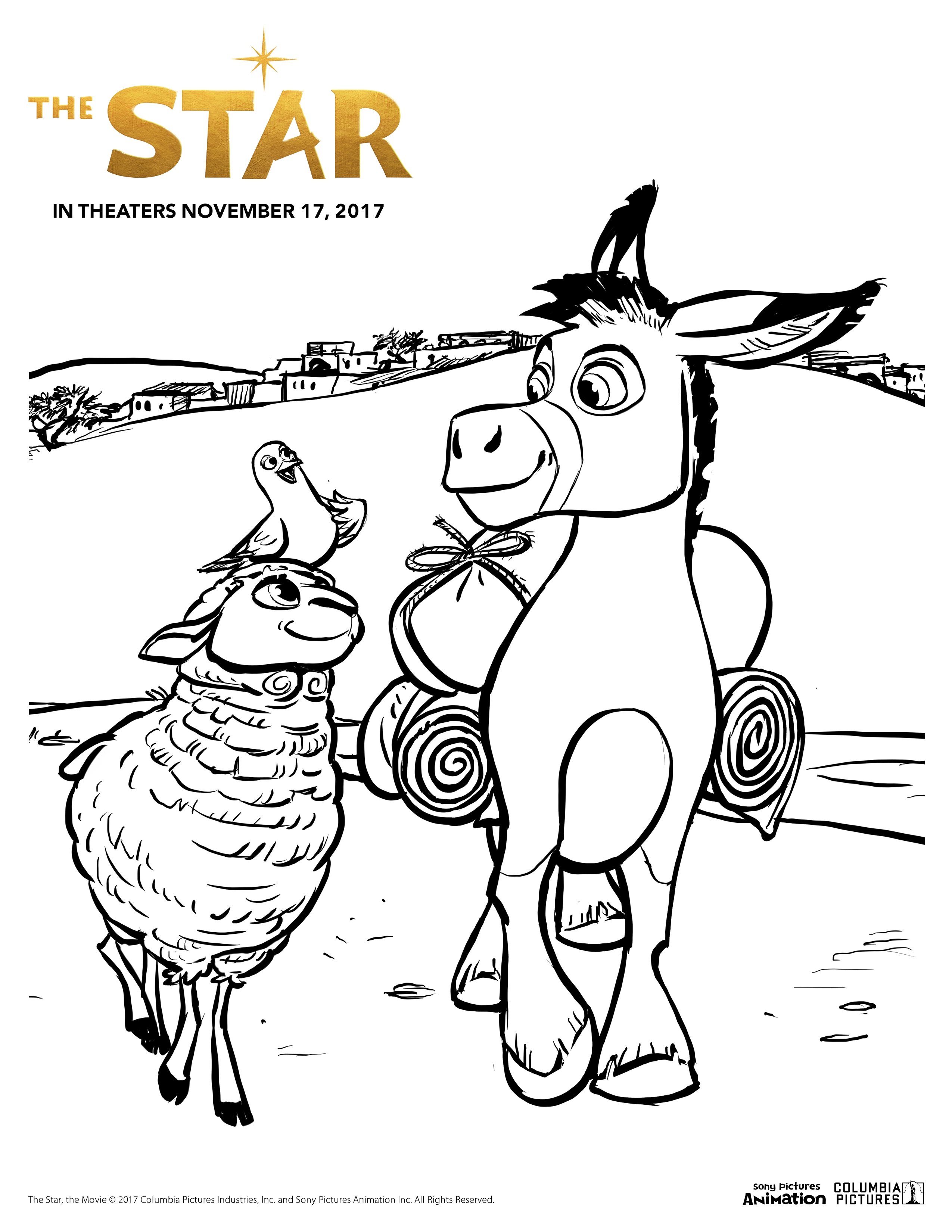 2550x3300 The Star Coloring Pages