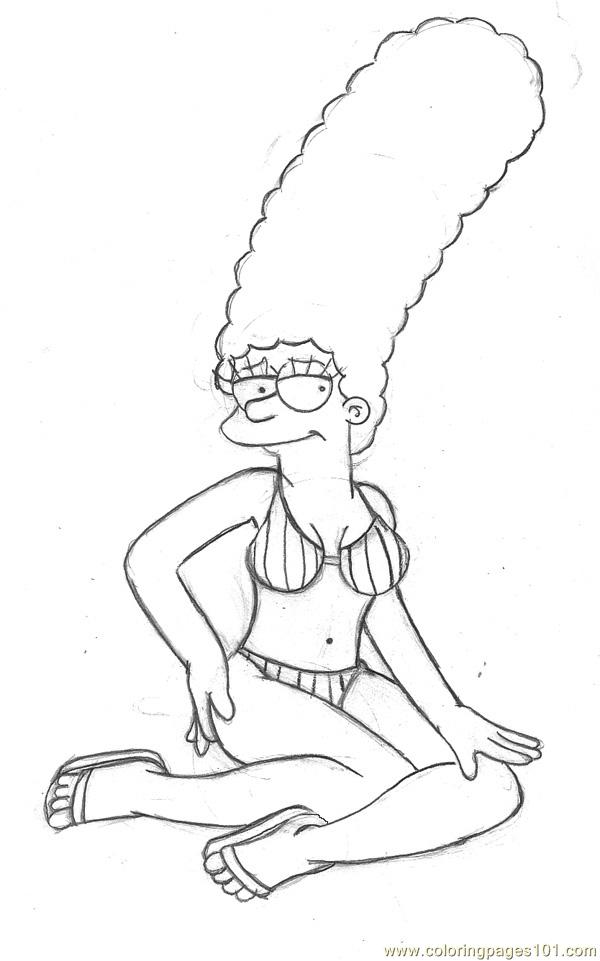 Marge Redone By Simpspin Coloring Page 600x961 Marge Redone By Simpspin Coloring Page
