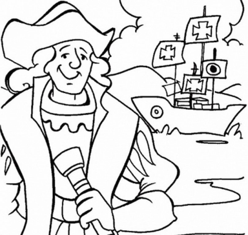 810x768 Columbus Day Coloring Pages To Printout Free Page Kids Printables