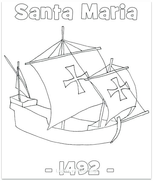 506x600 Nina Pinta Santa Maria Coloring Pages Col Free Printable Coloring