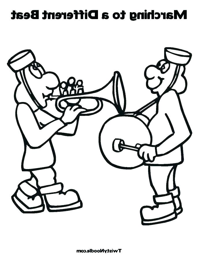 685x886 Marching Band Colouring Pages Coloring Drum Page 2 Marchin