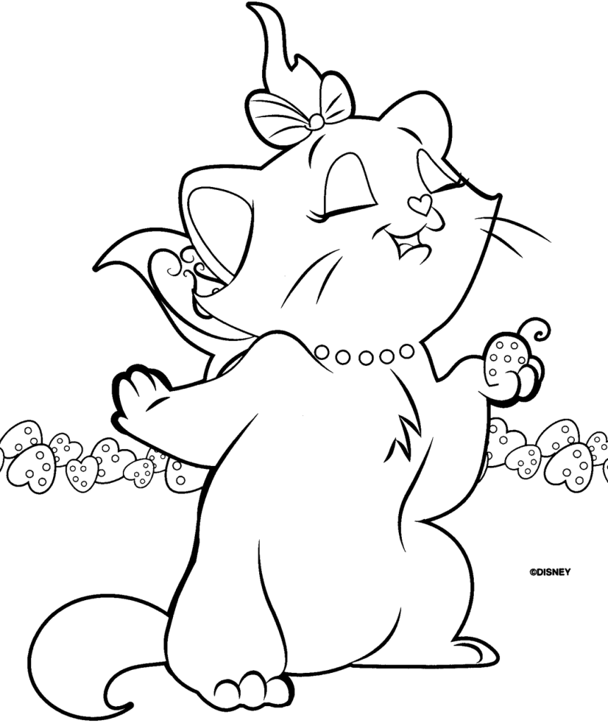 Disney Marie Cat Coloring Pages Download And Print For Free 861x1024 Disney Marie Cat Coloring Pages Download And Print For Free