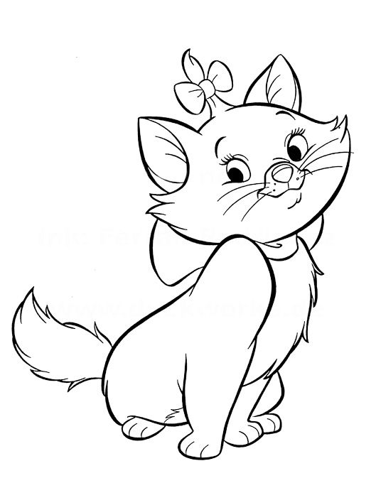 Marie The Cat Coloring Pages Aristocats Coloring Pages Disney 529x680 Marie The Cat Coloring Pages Aristocats Coloring Pages Disney