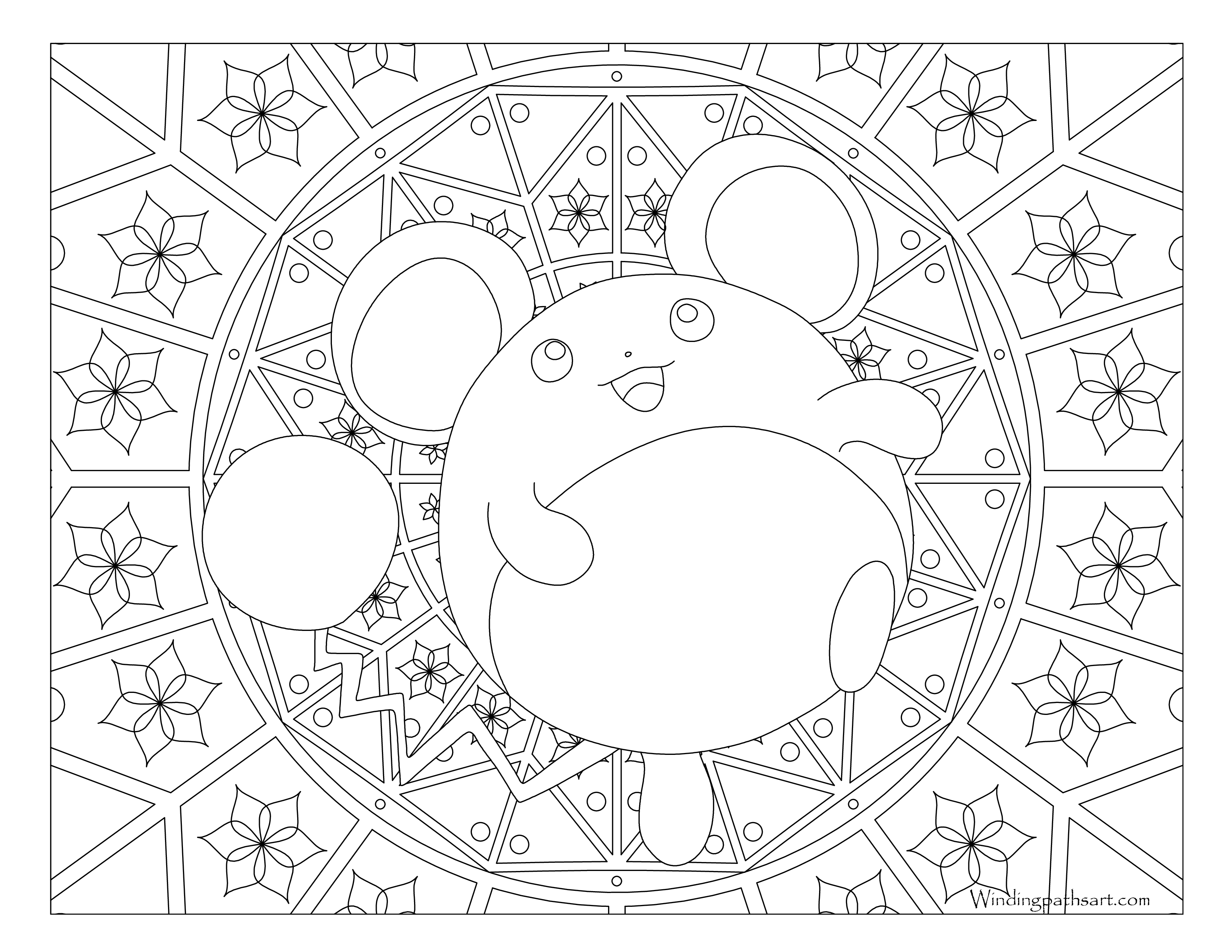 183 Marill Pokemon Coloring Page 3300x2550 183 Marill Pokemon Coloring Page