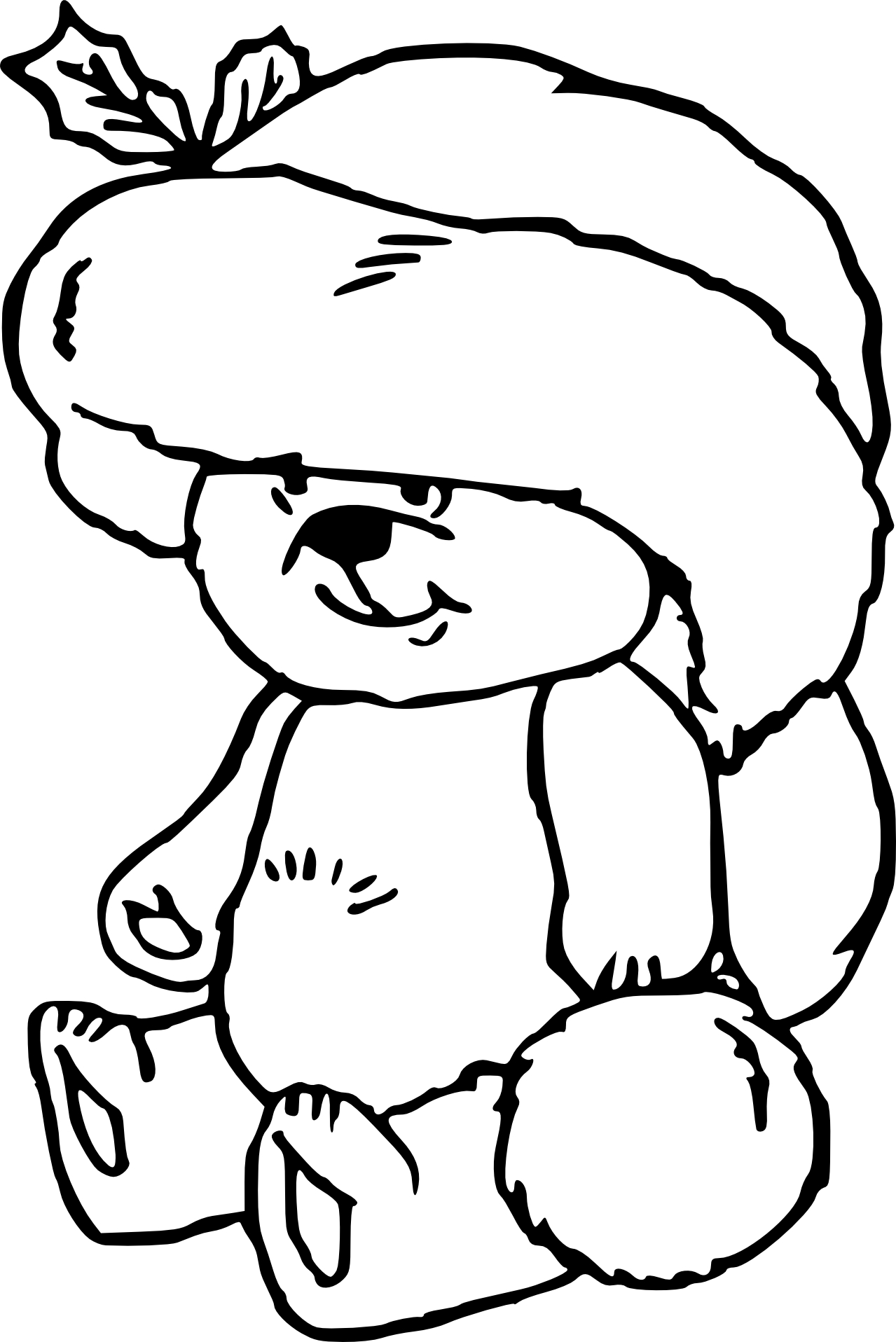 Christmas Bear Coloring Page 1279x1916 Christmas Bear Coloring Page
