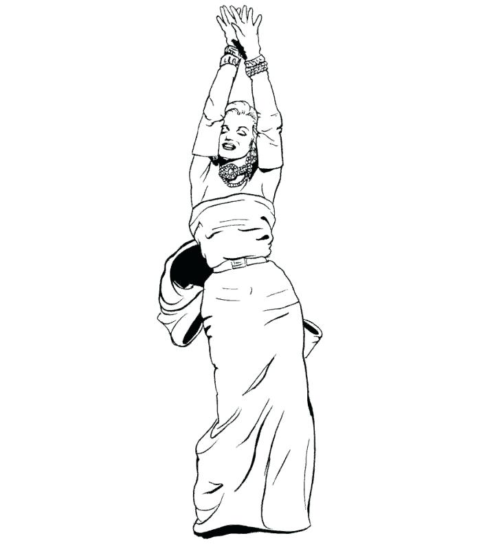 Marilyn Monroe Coloring Pages Drawing Artist Bing Peaky Colouring Color ...