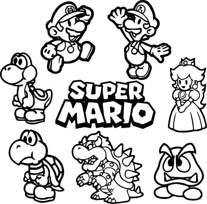 700x687 Super Mario Bros Coloring Pages Super Bros Coloring Pages Super