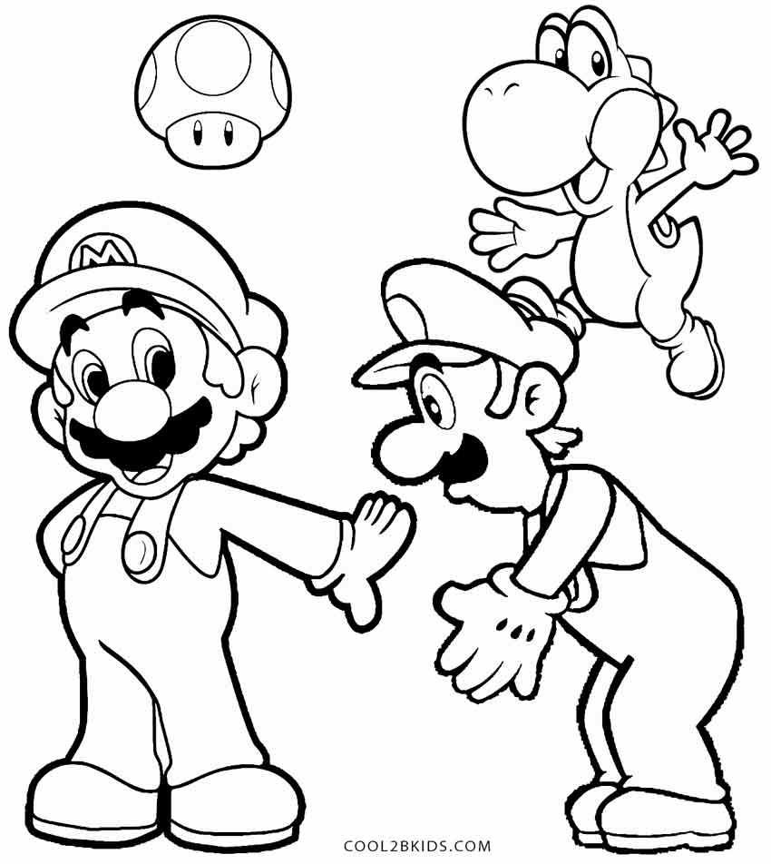 Mario And Yoshi Coloring Pages To Print 850x952 Mario And Yoshi Coloring Pages To Print
