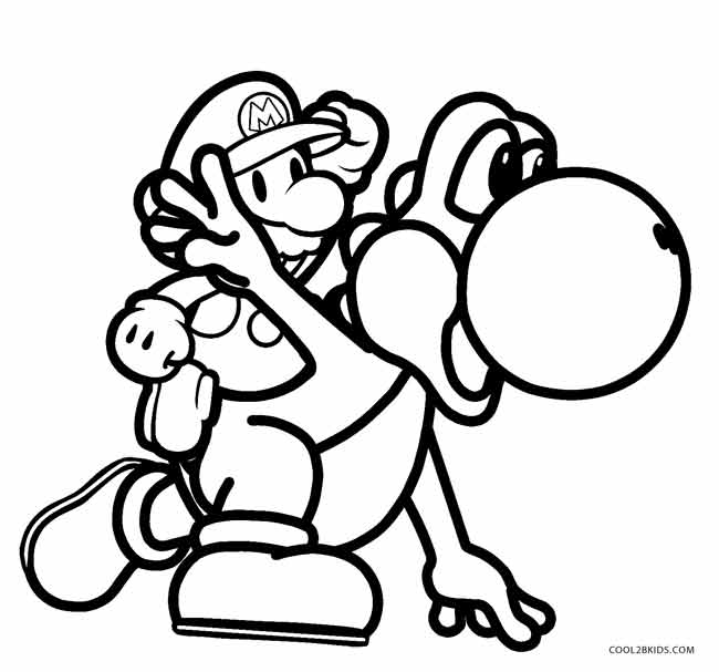 Mario And Luigi And Yoshi Coloring Pages 650x607 Mario And Luigi And Yoshi Coloring Pages