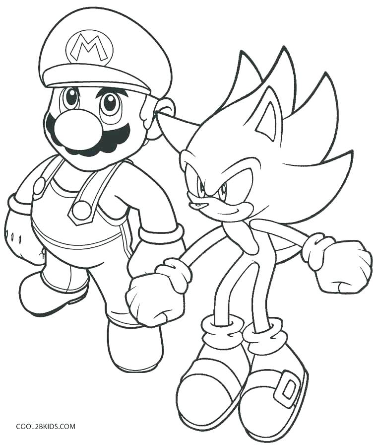 Mario And Sonic Coloring Pages at GetColorings.com | Free printable ...