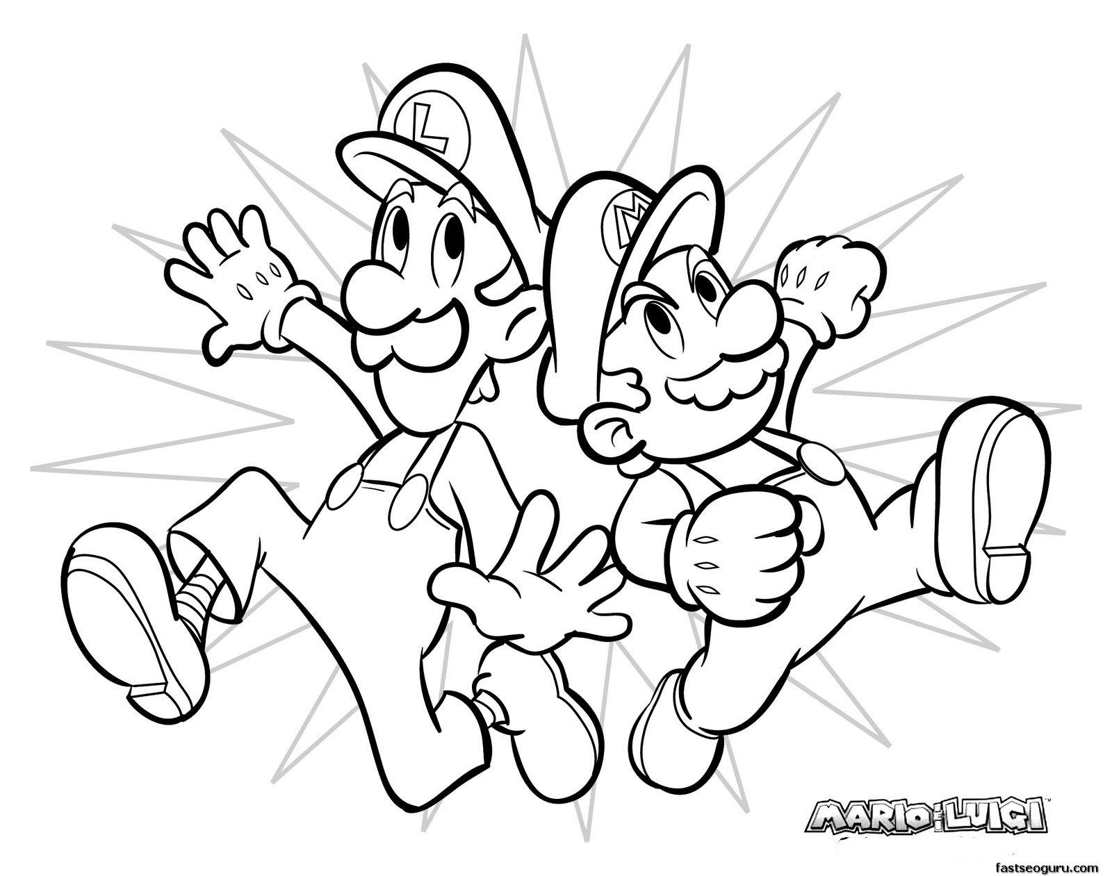 Printable Mario Coloring Pages Luigi 1600x1261 Printable Mario Coloring Pages Luigi
