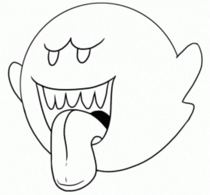 697x647 Print Mario Coloring Pages Boo Or Download Mario Coloring Pages