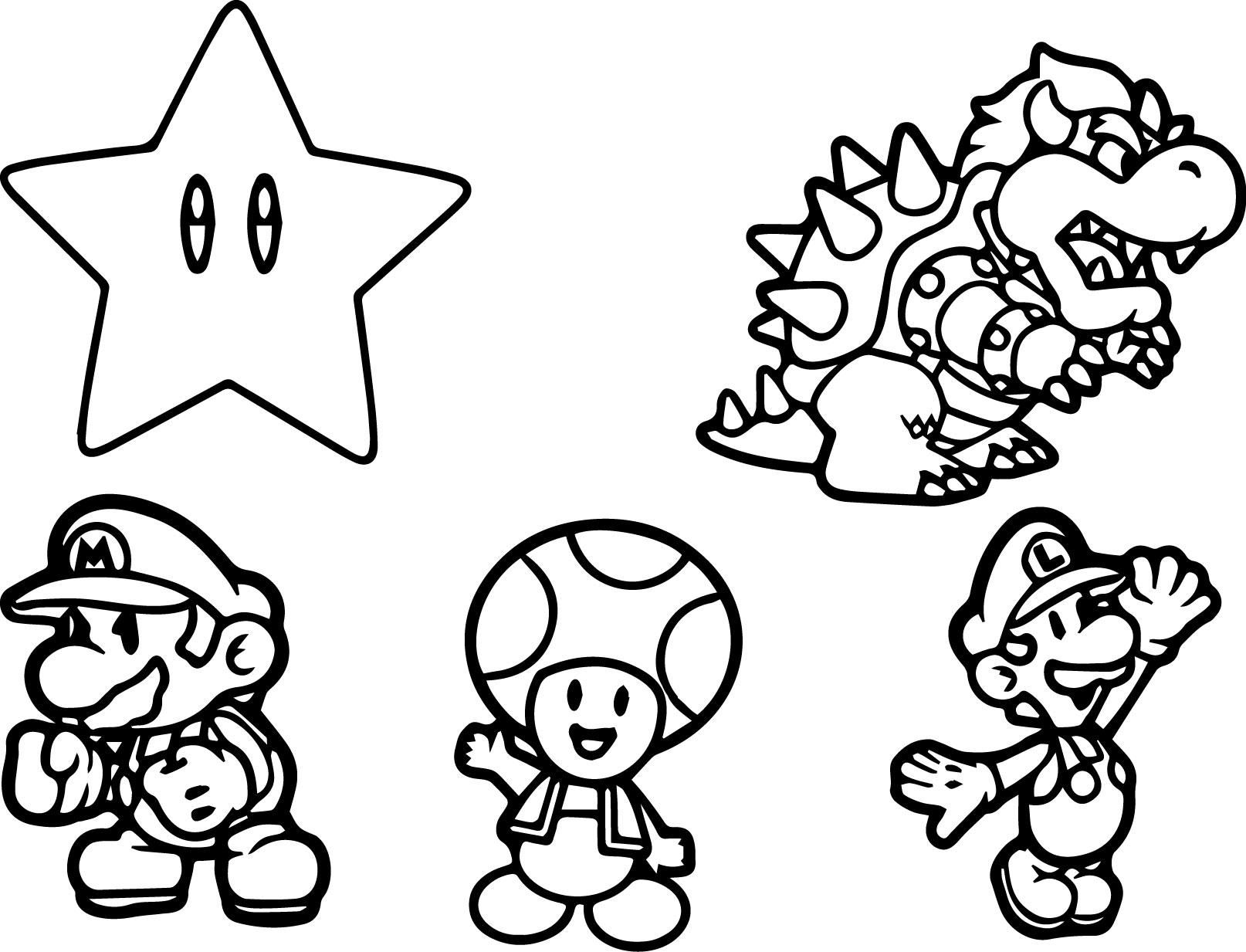 1614x1233 Super Mario Bros Characters Coloring Pages Coloring Home, Coloring
