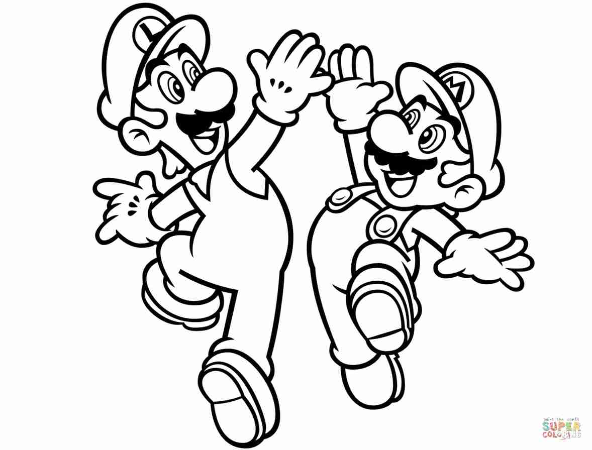 1178x896 Super Mario Bros Coloring Pages Free Showy Characters Olegratiy