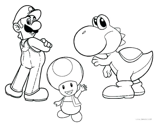 670x521 Super Mario Brothers Characters Coloring Pages Coloring Pages