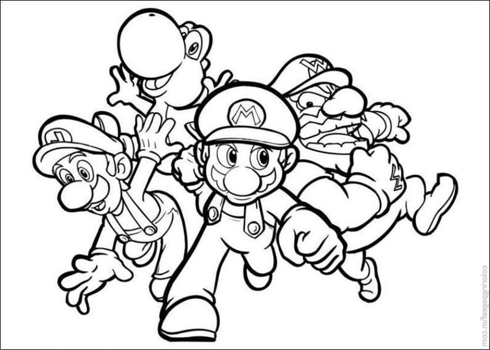 Mario Brothers Coloring Pages 1000x714 Mario Brothers Coloring Pages